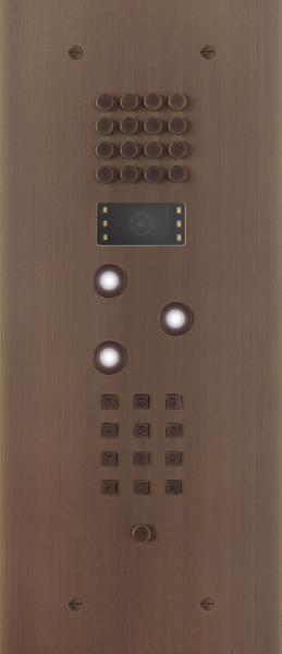 Wizard Bronze rustic IP 3 buttons small, keypad and color cam